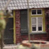 Boerderij in detail raam met deur in detail