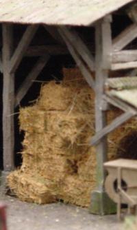 Boerderij in detail schhur met stroo langwerpig